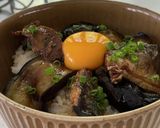 ナスとさんまのかば焼き丼 缶詰活用レシピ作り方4写真