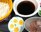 夏におススメ！【冷製、鶏ささみうどん】作り方2写真