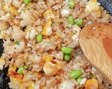 お弁当用に朝から炒飯♪枝豆入り(笑)作り方2写真