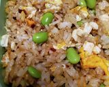 お弁当用に朝から炒飯♪枝豆入り(笑)作り方3写真