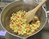 具だくさん！しじみと野菜の味噌豆乳スープ作り方5写真