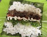 前日の焼肉の残りで簡単に！キンパ♡作り方5写真