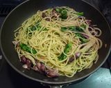 ホタルイカと菜の花の青海苔パスタ作り方11写真