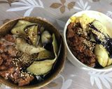 簡単ナスの肉味噌丼作り方5写真