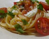 ミニトマトとモッツァレラの冷製パスタ作り方7写真