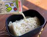 ▲山ごはん▲カルボ風冷やし豆乳うどん作り方1写真