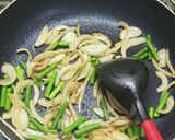 平貝とニンニクの芽の炒めもの作り方4写真