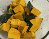 レンジで　カレー風味　かぼちゃの煮物作り方2写真