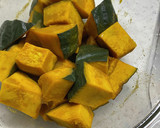 レンジで　カレー風味　かぼちゃの煮物作り方4写真