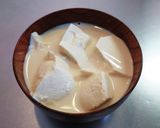 濃厚クリーミーなごま豆乳の味噌汁作り方1写真