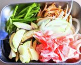 豚バラ肉ピーマン茄子の豆鼓醤炒め作り方1写真