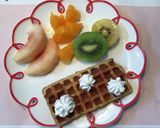 おうちカフェ＊ワッフルと季節のフルーツ作り方4写真