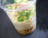 簡単！冷やしカップそうめん　薬味納豆作り方4写真