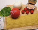 暑い日に 冷製トマトスープパスタ作り方1写真