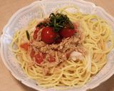 暑い日に 冷製トマトスープパスタ作り方6写真