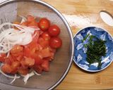暑い日に 冷製トマトスープパスタ作り方4写真