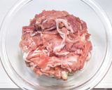 豚こま肉とパック入り野菜でレンジで中華丼作り方3写真