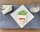 鶏ささみの梅しそチーズ春巻き作り方3写真