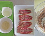 いわしつみれのなすのはさみ揚げ作り方4写真