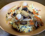超簡単！お好み焼き風野菜あんかけ作り方5写真