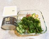 サバ缶の豆腐和え作り方1写真