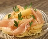 甘くてさっぱり！桃と生ハムの冷製パスタ作り方9写真
