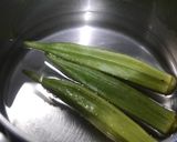 簡単！オクラとしらすのカリカリ梅マヨ作り方1写真