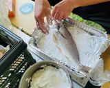 ★☆キャンプ de 塩釜焼き☆★作り方4写真