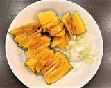 かぼちゃのカレーそぼろあんかけ作り方1写真