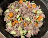 ズッキーニと豚肉のごまみそ炒め作り方4写真