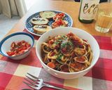 ニューオオクボのパスタでボンゴレロッソ作り方10写真