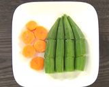 パパっとすぐできる！オクラと人参の白和え作り方2写真