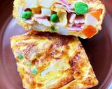 お弁当に！冷凍ポテトで余り物オムレツ！！作り方8写真