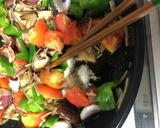 蛸ベーコンきのこ♡夏野菜のガーリック炒め作り方10写真