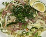 カボス香る香味野菜とちくわの冷製パスタ♫作り方6写真