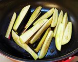 なすと甘長とうがらしの味噌炒め。作り方3写真