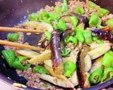 なすと甘長とうがらしの味噌炒め。作り方7写真