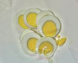 大葉でゆで卵とトマトのカプレーゼ風作り方1写真