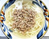 豚ひき肉とパクチーでエスニック風うどん作り方5写真