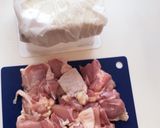 豆腐コーン鶏モモの塩昆布煮込み作り方1写真