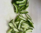 キュウリとゴーヤの夏野菜チャーハン作り方2写真