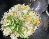 キュウリとゴーヤの夏野菜チャーハン作り方4写真