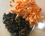 荏胡麻醤油漬けと焼鮭のおにぎり作り方1写真