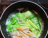 ちくわと小松菜のかんたん味噌汁作り方4写真