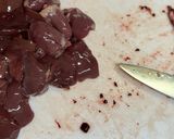 レバーと蒟蒻のからしマヨネーズ和え作り方1写真