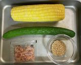 早い！美味い！とうきびとキュウリのサラダ作り方1写真