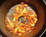 カレー風！甘とうがらしとしめじの味噌汁作り方5写真
