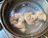 モツと小松菜のポン酢あん作り方1写真