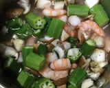 はんぺんとえびとオクラのスープ作り方4写真