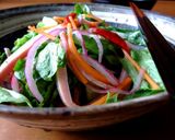 【ヘルシー】レタスとハムの酢油サラダ作り方4写真